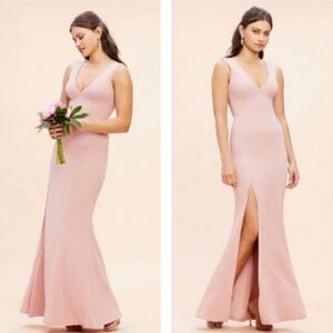 Dress The Population Sandra High Slit blush Dress Gown  size M